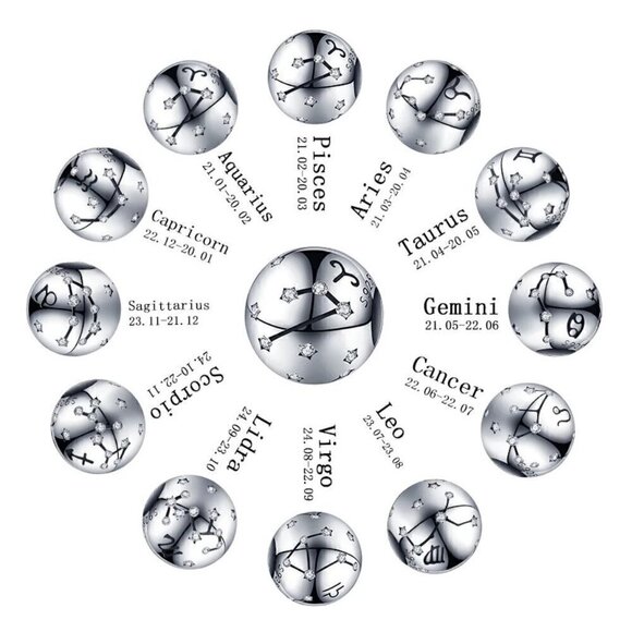 Sterling Silver Astrology Zodiac Charms - Picture 1 of 10